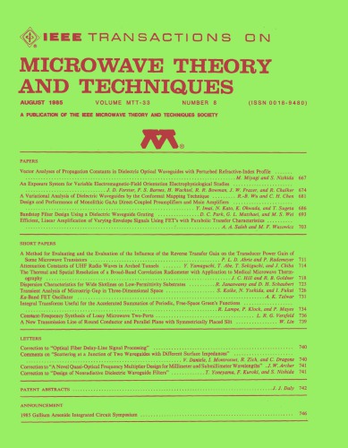 IEEE MTT-V033-I08 (1985-08)