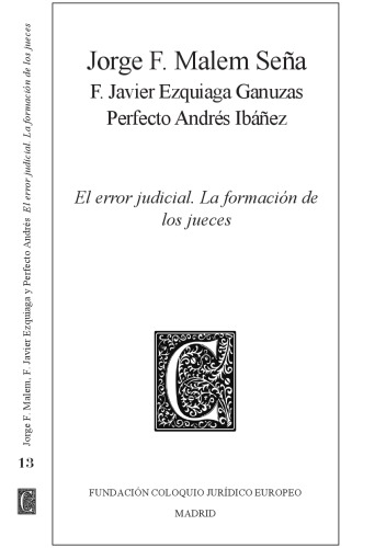 El error judicial. La formación de los jueces