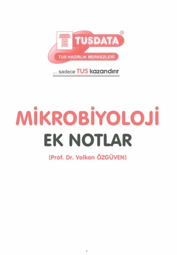Mikrobiyoloji Ek Not