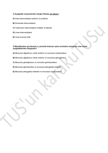 TUS’un karakuTUS’u 3.Tus Deneme Sınav Kitapçığı