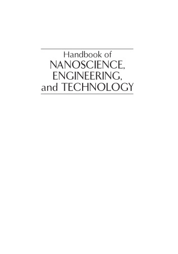 Handbook of Nanoscience, Engineering, and Technology (Electrical Engineering Handbook)