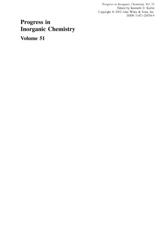 Progress in Inorganic Chemistry,