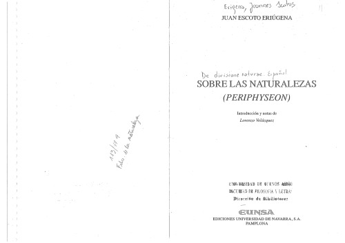 Sobre las naturalezas (Periphyseon)