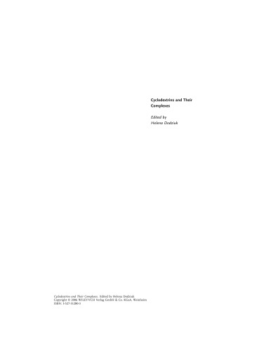Cyclodextrins and Their Complexes