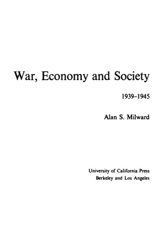 War, Economy and Society 1939-1945