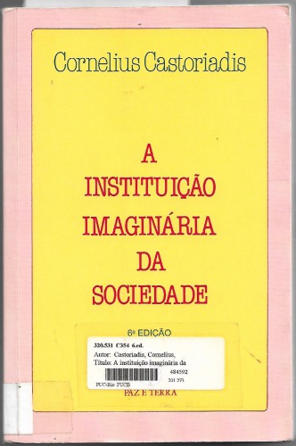 A instituição imaginária da sociedade