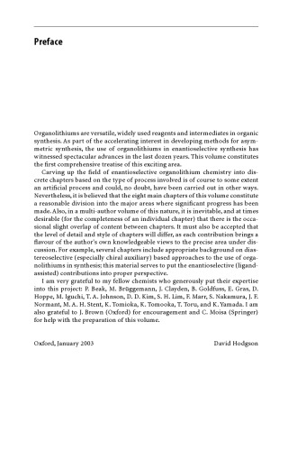 Organolithiums in Enantioselective Synthesis