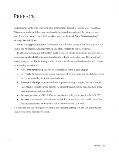 Study guide for Kozier & Erb’s Fundamentals of nursing : concepts, process, and practice, tenth edition