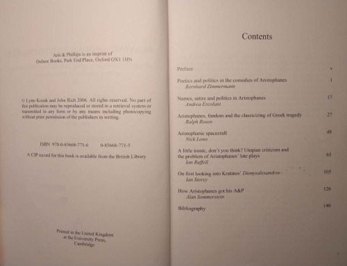Playing around Aristophanes: essays in celebration of the completion of the edition of the Comedies of Aristophanes by Alan Sommerstein
