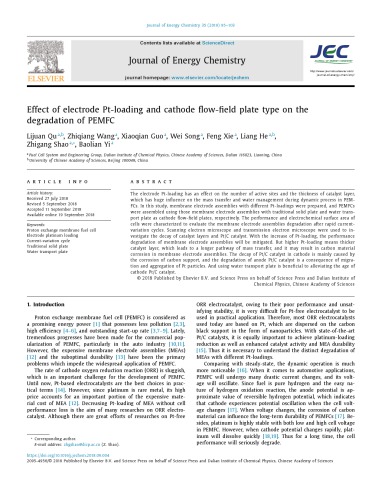 Effect of electrode Pt-loading and cathode flow-field plate type on the degradation of PEMFC