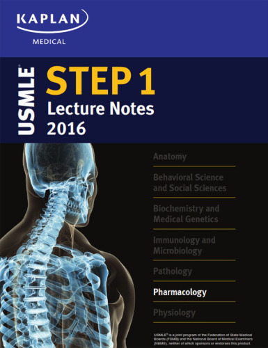USMLE Step 1 Lecture Notes 2016: Pharmacology