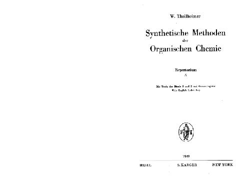 Synthetische Methoden der Organischen Chemie