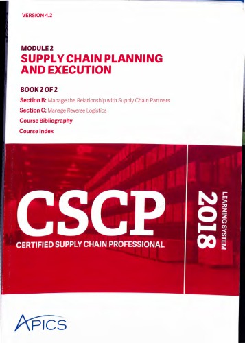APICS CSCP Certified Supply Chain Professional Module 2 Part 2  Supply Chain Planning And Execution