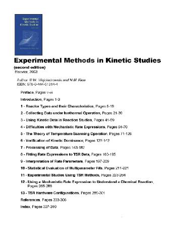 Experimental methos in kinetic studies