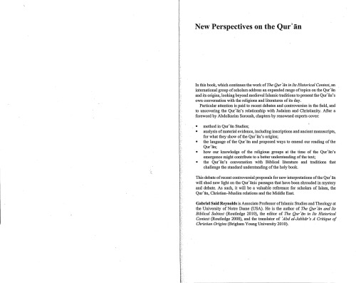 New Perspectives on the Qur’an: The Qur’an in Its Historical Context 2