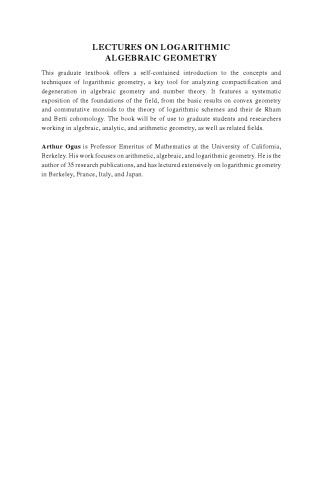 Lectures on Logarithmic Algebraic Geometry