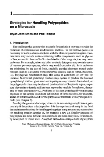 Protein Sequencing Protocols