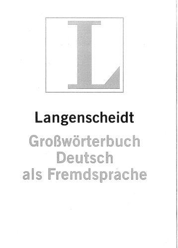 Großwörterbuch Deutsch als Fremdsprache