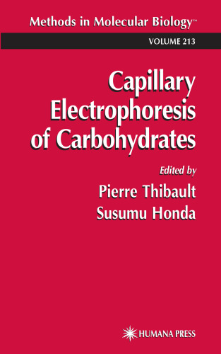 Capillary Electrophoresis of Carbohydrates