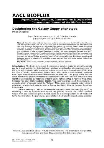 Deciphering the Galaxy Guppy phenotype
