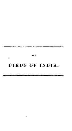 The Birds of India - Volume 2 - Part 1