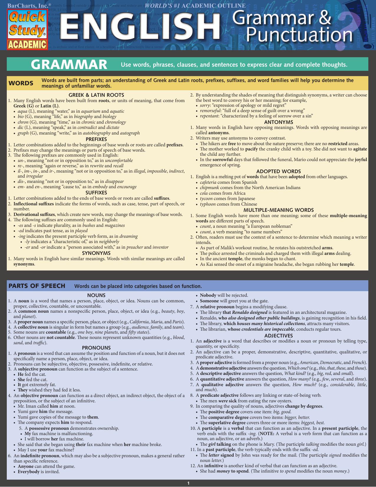 English Grammar & Punctuation