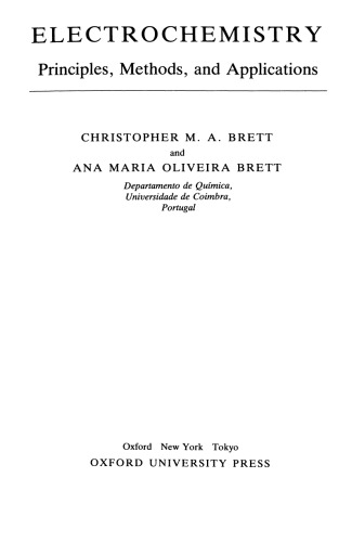 Electrochemistry: Principles, Methods, And Applications