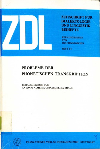 Probleme der phonetischen Transkription