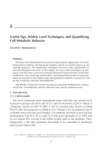 Baculovirus and Insect Cell Expression Protocols