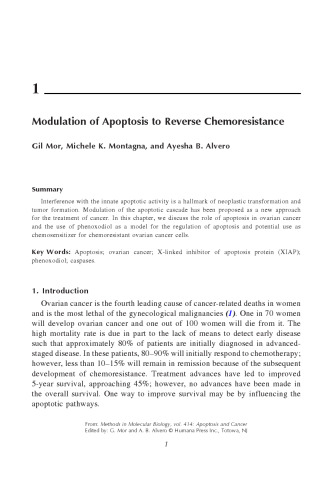 Apoptosis and Cancer: Methods and Protocols