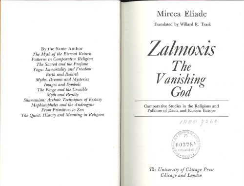 Zalmoxis - The Vanishing God