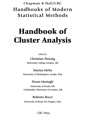 Handbook of Cluster Analysis