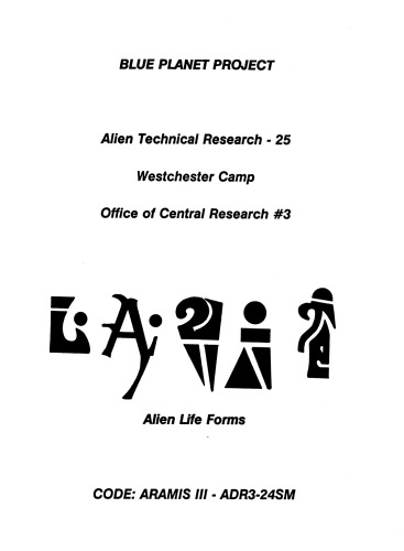 Blue Planet Project, Alien Life Forms