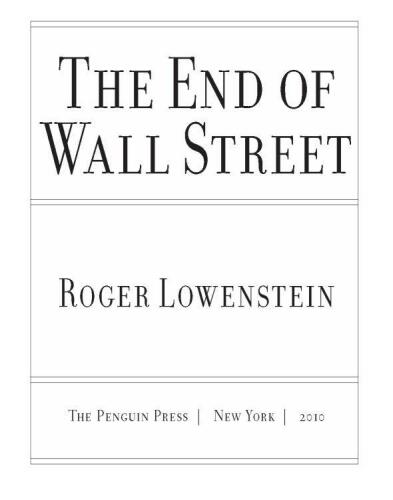 The End of Wall Street