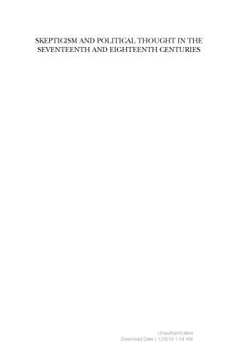 Skepticism and Political Thought in the Seventeenth and Eighteenth Centuries