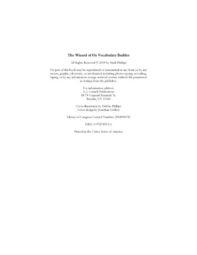 Wizard of Oz Vocabulary Builder