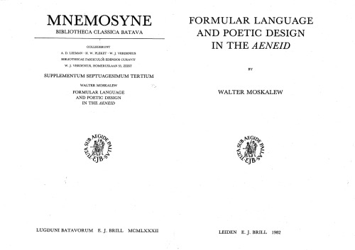 Formular Language and Poetic Design in the Aeneid