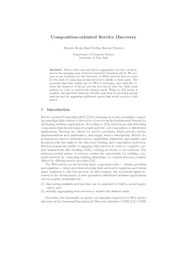 Composition-oriented Service Discovery