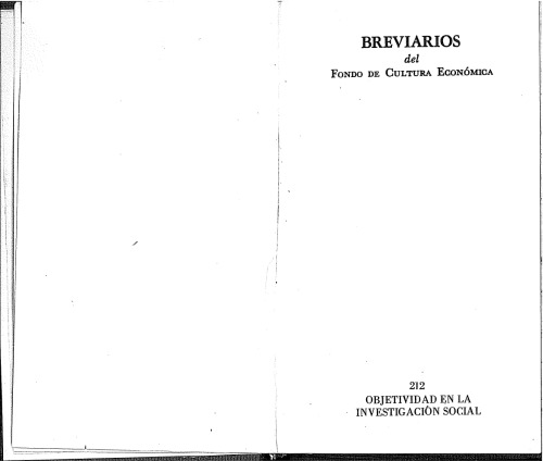 Objetividad en la Investigación Social