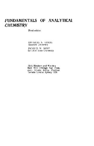 Основы аналитической химии