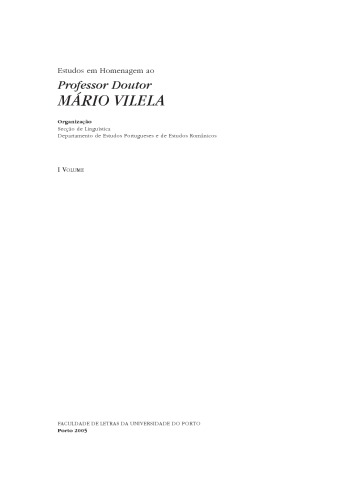 Estudos em Homenagem ao Professor Doutor Mário Vilela