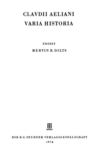 Claudii Aeliani Varia historia