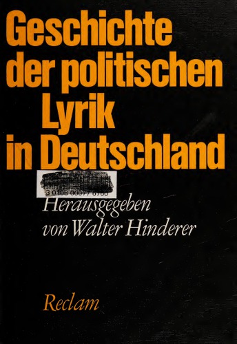 Geschichte der politischen Lyrik in Deutschland