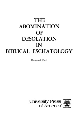 Abomination of Desolation in Biblical Eschatology