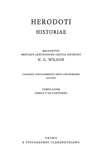 Herodoti historiae, Vol. II Libri V-IX