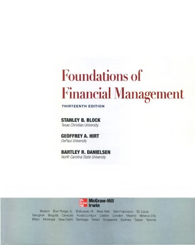 Foundations of Financial Management