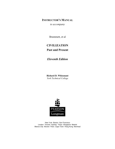 Instructors Manual : Civilization Past and Present