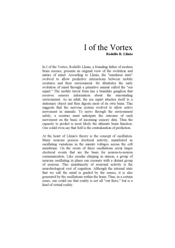 I of the Vortex: From Neurons to Self