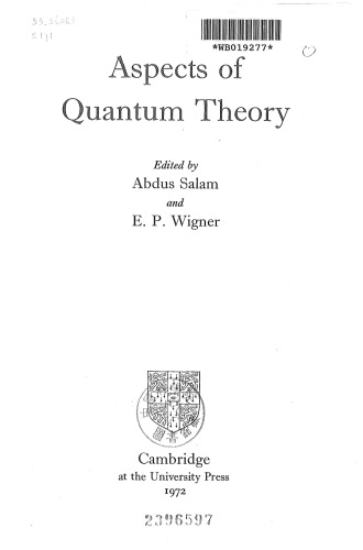 Aspects of Quantum Theory - Dedicated to Dirac’s 70th Birthday