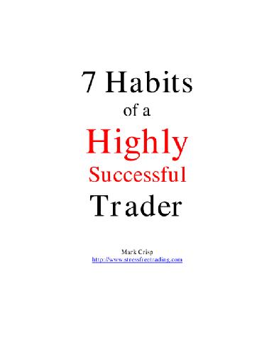 7 Habits of hightly Succesful Trader